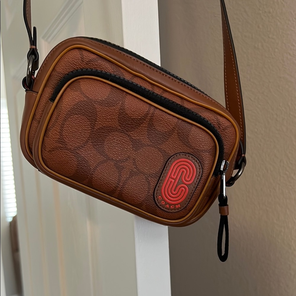 Coach Brown Leather Belt Bag with Classic Design